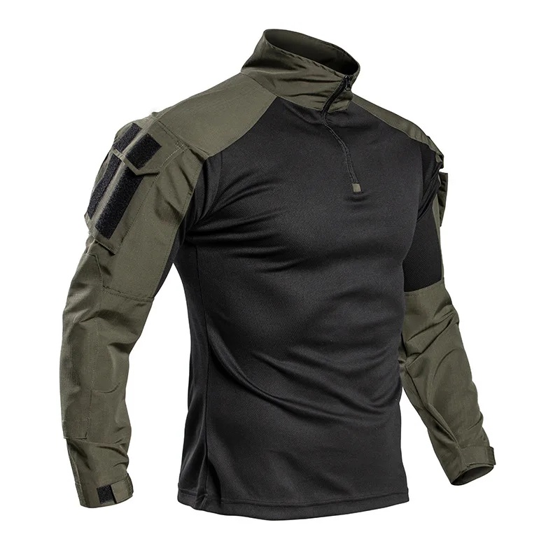 Hunting Outdoor Shirts - T-shirt camouflage grenouillère à manches longues