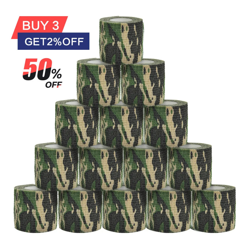 Hunting Outdoor Tattoos - 1/12/30/48 pièces 5cm Camouflage élastique chasse
