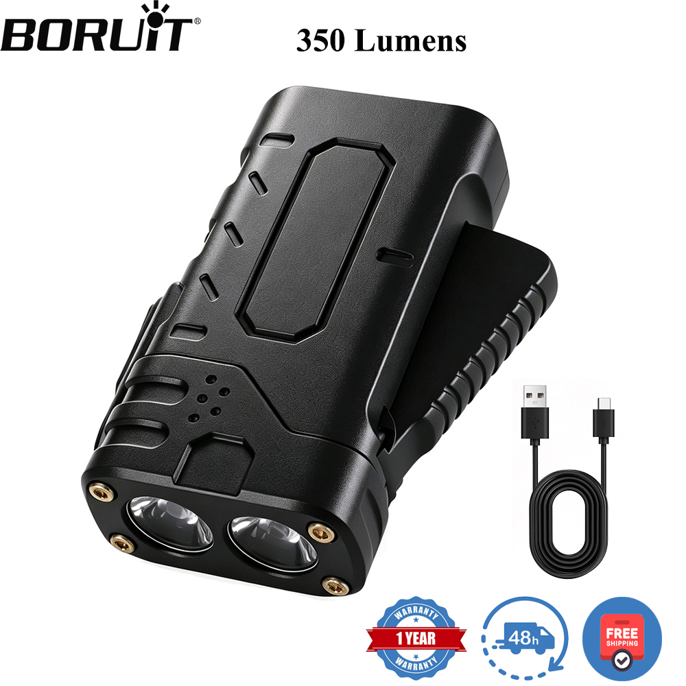 Tactical Flashlight Rechargeable - BORUIiT Lampe de poche LED EDC