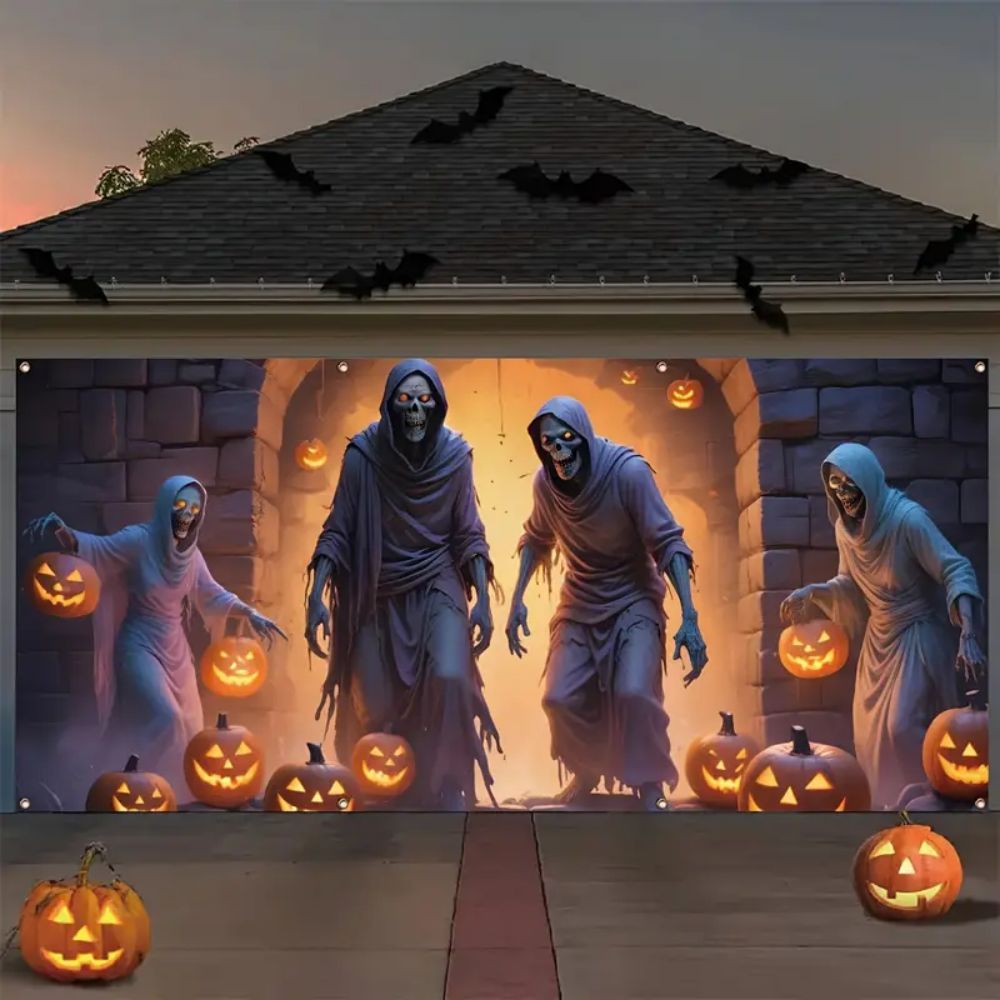 Hunting Outdoor Background - VIKAMA – bannière de Garage d'halloween
