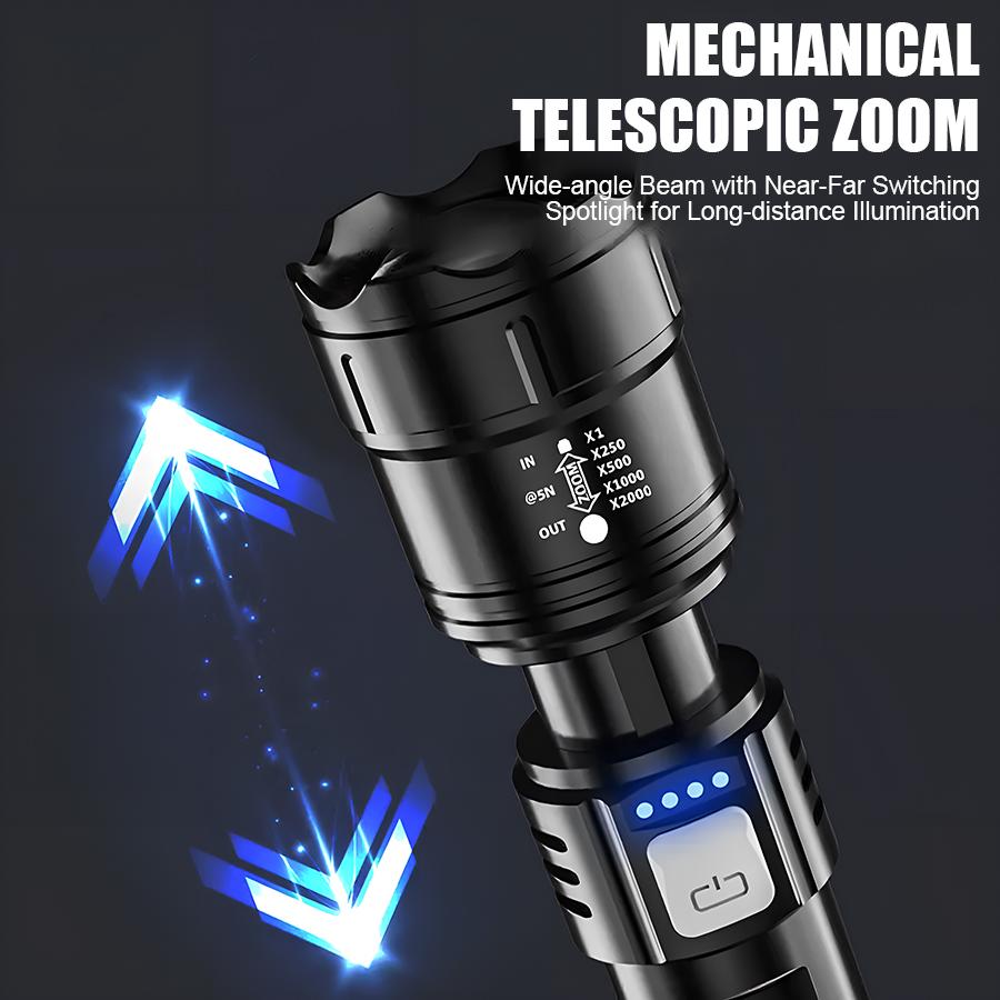 Lampe torche LED P50 haute pui - Tactical Flashlight Rechargeable avis et prix