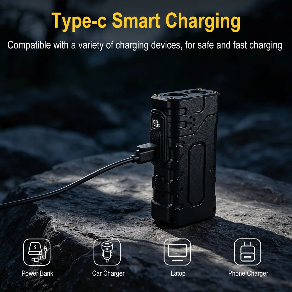 BORUIiT Lampe de poche LED EDC - Tactical Flashlight Rechargeable avis et prix