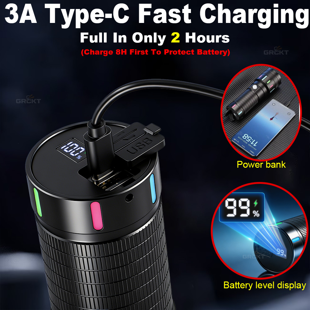 Lampe de poche LED la plus pui - Tactical Flashlight Rechargeable avis et prix