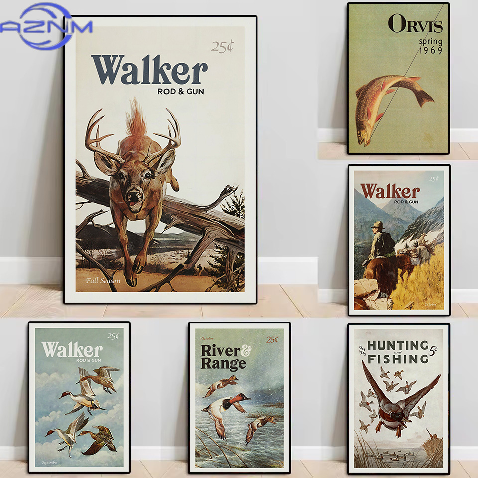 AZNM – affiche rétro sur toile - Outdoor Hunting Pictures avis et prix
